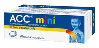 ACC mini 100 mg, tabletki musujące, 20 tabl.  