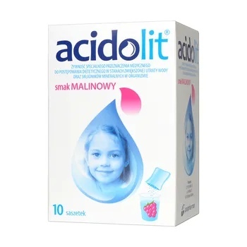 Acidolit smak malinowy, proszek do sporządzania roztworu doustnego, 10 sasz. po 4,4 g