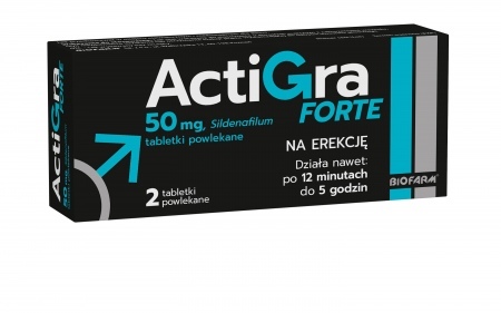 Actigra Forte 50 mg, tabletki powlekane, 2 tabl.  