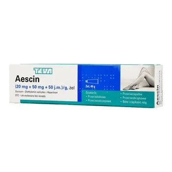 Aescin (20mg + 50mg + 50j.m.)/g, żel, 40 g  