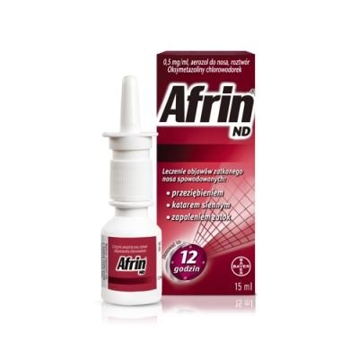 Afrin ND 500 mcg/ml, aerozol do nosa, roztwór, 15 ml  