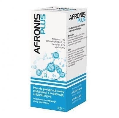 Afronis Plus Płyn do pielęgnacji skóry trądzikowej z substancją antybakteryjną, 100 g  