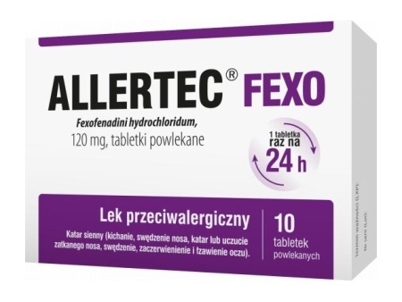 Allertec Fexo 120 mg, tabletki powlekane, 10 tabl.  