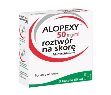 Alopexy 50 mg/ml, roztwór do stosowania na skórę, 3 but. po 60 ml