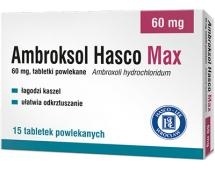 Ambroksol Hasco Max 60 mg, tabletki powlekane, 15 tabl.  