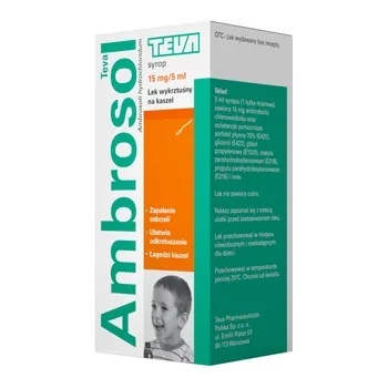 Ambrosol Teva 15 mg/5ml, syrop, 200 ml  
