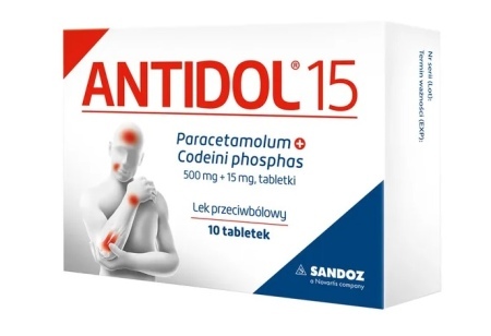 Antidol 15 500mg + 15mg, tabletki, 10 tabl. (blist.)  