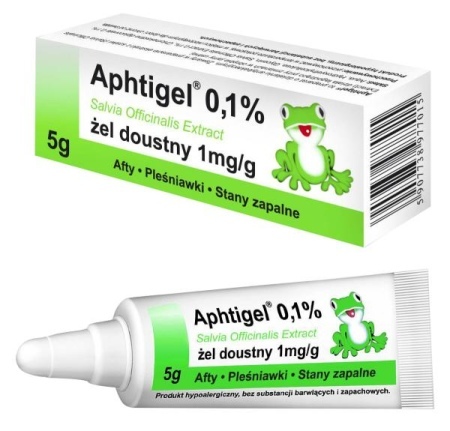 Aphtigel 0,1% Żel do pielęgnacji jamy ustnej, 5 g  