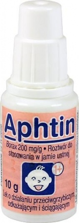 Aphtin 200 mg/g, płyn do stosowania w jamie ustnej, 10 g  