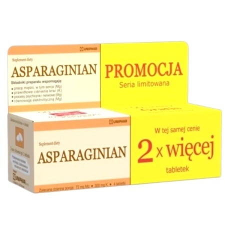 Asparaginian Magnezu Potasu, tabletki, 100 tabl.  