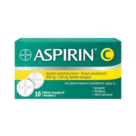 Aspirin C 400mg + 240mg, tabletki musujące, 10 tabl.  