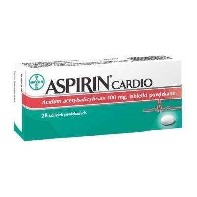 Aspirin Cardio 100 mg, tabletki powlekane, 28 tabl. (2 blist. po 14 tabl.)  