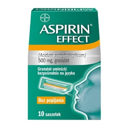 Aspirin Effect 500 mg, granulat, 10 sasz.  