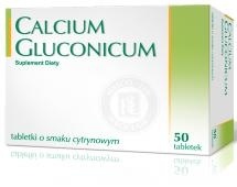 CALCIUM GLUCONICUM sm.cytrynowy * 50 tabletek Hasco