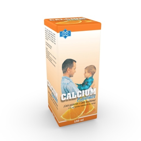 Calcium Polfarmex 115 mg Ca 2+/5 ml syrop 1 butelka 150 ml