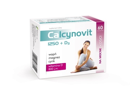 CALCYNOVIT 1250 + D3 *60 tabletek  powlekanych
