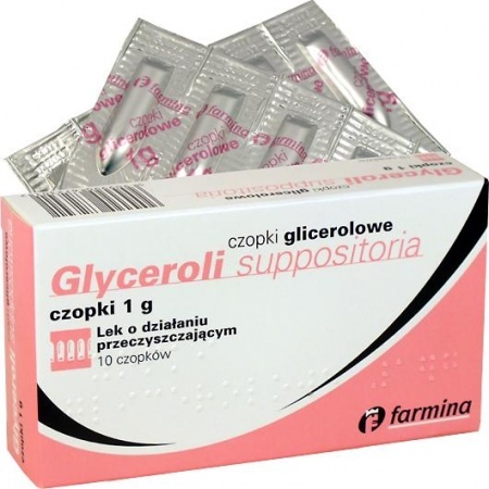 Czopki glicerolowe 1 g, czopki doodbytnicze, 10 czop. (folia)  