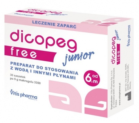 Dicopeg Junior Free, proszek do sporządzania zawiesiny doustnej, 30 sasz. po 5 g  