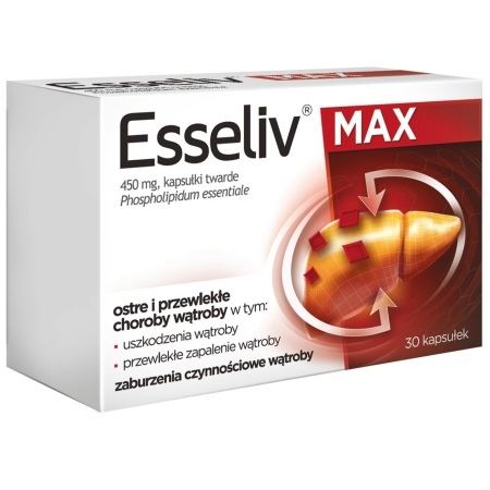 Esseliv Max 450 mg, kapsułki twarde, 30 kaps.  