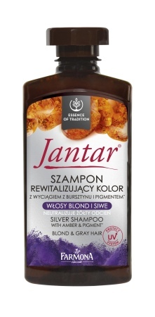 Farmona Jantar Szampon rewitalizujący kolor włosy blond i siwe, 330 ml  