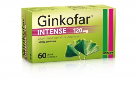 Ginkofar Intense 120 mg, tabletki powlekane, 60 tabl.  