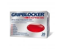 Gripblocker Express 300mg + 30mg + 12mg, kapsułki miękkie, 20 kaps.