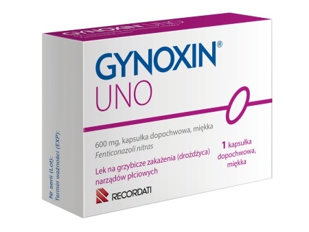Gynoxin Uno 600 mg kapsułka dopochwowa, miękka 1 sztuka