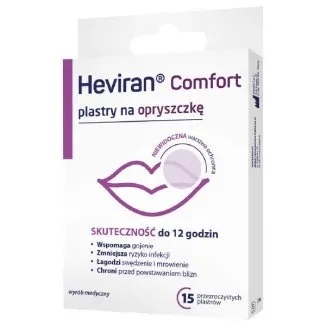Heviran Comfort Plastry na opryszczkę, plaster, 15 szt.  