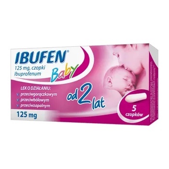 Ibufen Baby 125 mg, czopki doodbytnicze, 5 czop.  