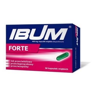 Ibum Forte 400 mg, kapsułki miękkie, 36 kaps. (3 blist. po 12 kaps.)  
