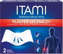 Itami (Diclodermex) 140 mg, plaster leczniczy, 2 plast.  