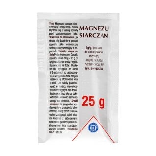 Magnezu siarczan - proszek do sporządzania roztworu 1 opakowanie 25 g