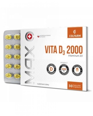 MAX VITA D3 2000 kapsułki miękkie * 30 sztuk COLFARM