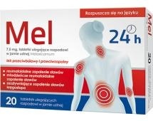 Mel 7,5 mg, tabletki ulegające rozpadowi w jamie ustnej, 20 tabl.  