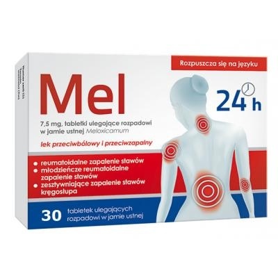 Mel 7,5 mg tabletki ulegające rozpadowi w jamie ustnej 30 sztuk