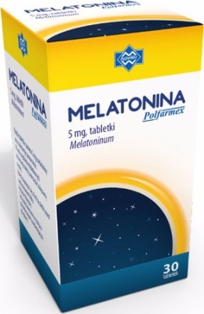 Melatonina Polfarmex 5 mg, tabletki, 30 tabl. (but.ze śr.pochłan.wilgoć HDPE)  