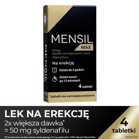 MENSIL MAX 50 mg tabletki do rozgryzania i żucia 4 sztuki