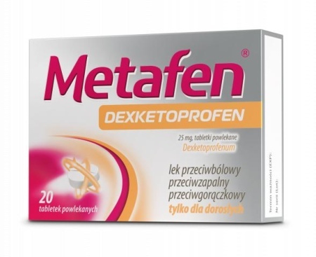 Metafen Dexketoprofen 25 mg tabletki powlekane 20 tabl.