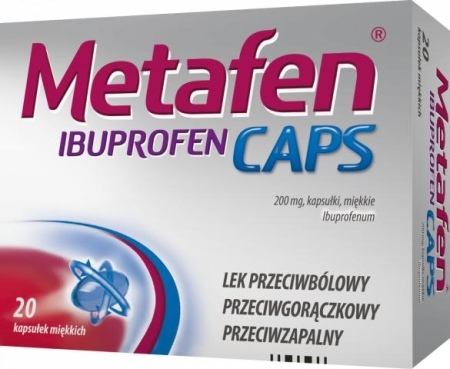 Metafen Ibuprofen Caps 200 mg kapsułki miękkie 20 kaps.