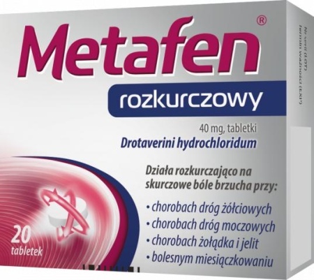 Metafen rozkurczowy 40 mg tabletki 20 tabl.