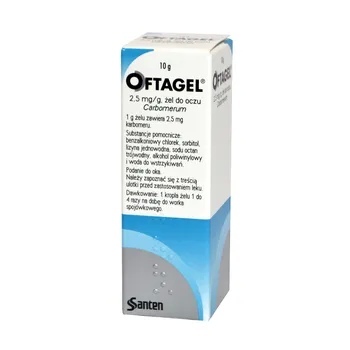 Oftagel 2,5 mg/g, żel do oczu, 10 g  