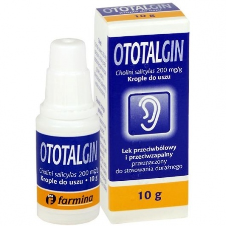Ototalgin 200 mg/g krople do uszu 1 butelka 10 g