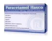Paracetamol Hasco 500 mg, tabletki powlekane, 30 tabl.  