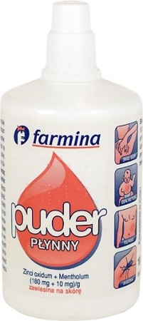 Puder płynny (180 mg + 10 mg)/g zawiesina na skórę 1 opakowanie 100 g