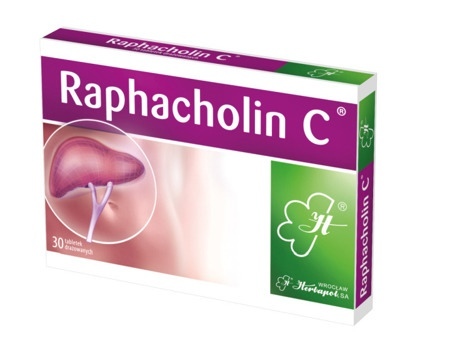 Raphacholin C - tabletki drażowane 30 sztuk
