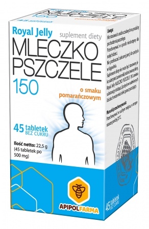 Royal Jelly Mleczko Pszczele 150, tabletki do ssania, 45 tabl.  