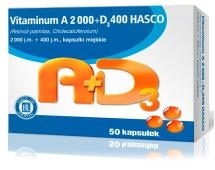 Vitaminum A2000 + D3400 Hasco 2000j.m. A + 400j.m. D3, kapsułki miękkie, 50 kaps. (2x25)  